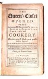 COOKERY  THE QUEENS CLOSET OPENED.  1710 + THE COMPLEAT COOK.  1710